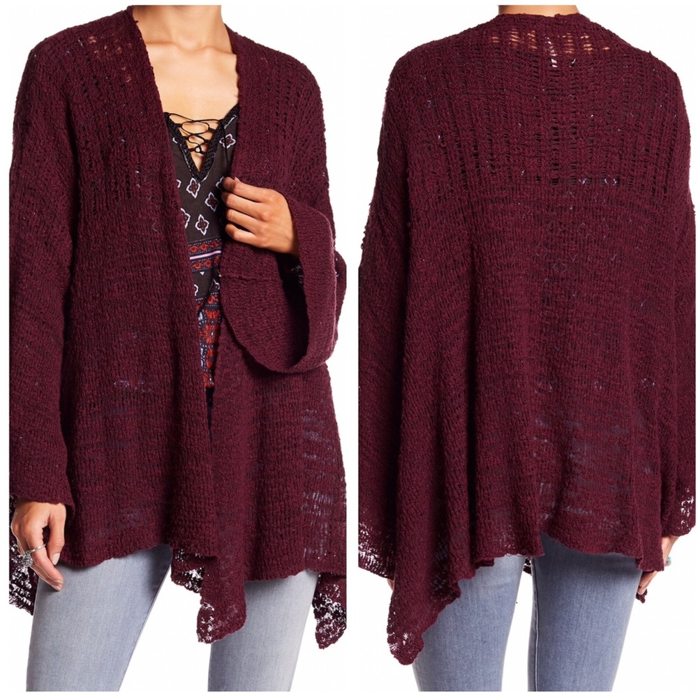 Free People Bell Sleeve Knit Cardigan